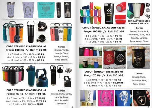 foto portada tipo revista de catálogo laser de personalizados jaraguá