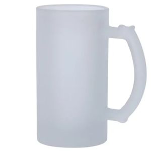 CANECA VIDRO JATEADA 475 ml